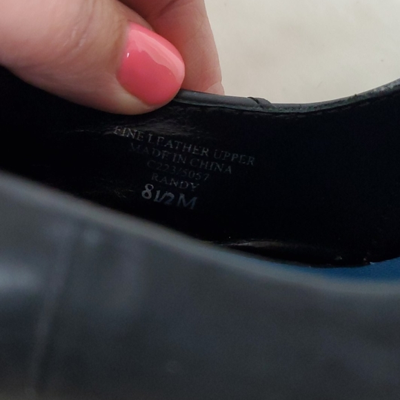 Max Studio Randy heel platform black leather suede women shoes size 8.5M - Picture 13 of 13